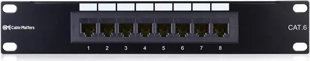 Alt view image 2 of 2 - cable matters ul listed mini 8-port patch panel with mounting bracket