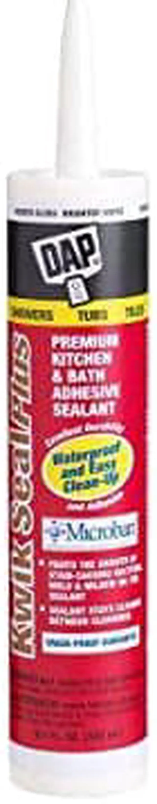 Alt view image 3 of 3 - DAP 18510 Acrylic Latex Sealant, 10 oz, Cartridge, White, Acrylic Latex Base,