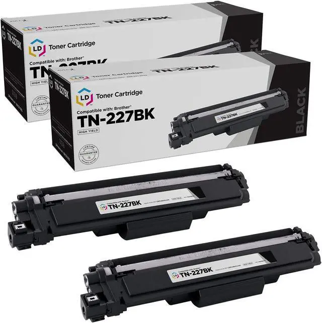Alt view image 2 of 12 - LD Products Compatible Toner Cartridge Replacement for Brother TN-227BK High Yield (Black, 2-Pack)