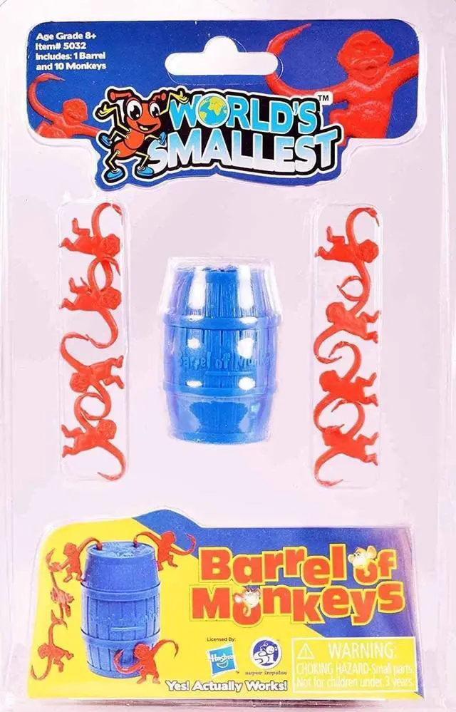 Alt view image 4 of 7 - World's Smallest Barrel of Monkeys Game