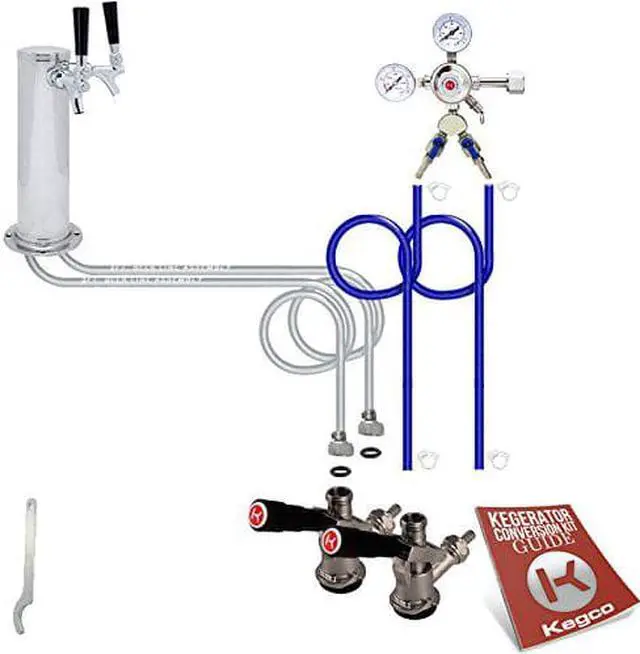Main image of Standard 2-Tap Tower Kegerator Conversion Kit with No CO2 Tank