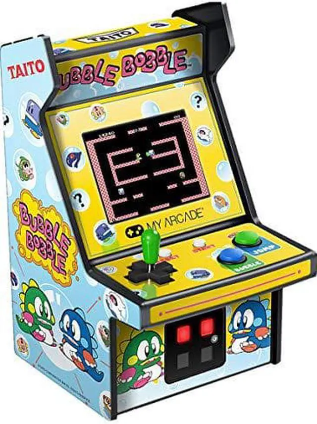 Alt view image 13 of 18 - My Arcade Bubble Bobble Micro Player 6" Collectable Portable Handheld Video Game