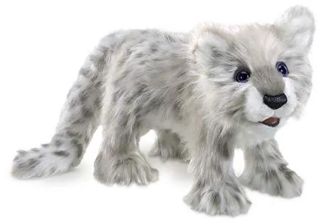 Main image of Folkmanis Snow Leopard Cub Hand Puppet, 17"