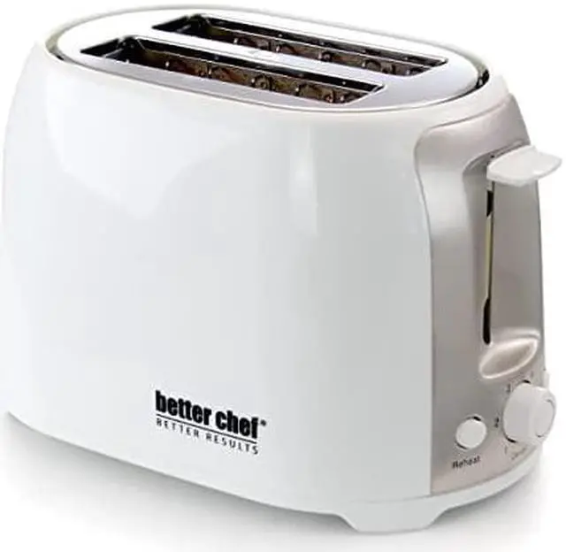 Alt view image 2 of 8 - Better Chef - 2-Slice Extra-Wide-Slot Toaster - White