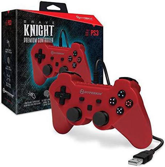 Alt view image 4 of 4 - Hyperkin "Brave Knight" Wired Premium Controller for PS3/ PC/ Mac - Red