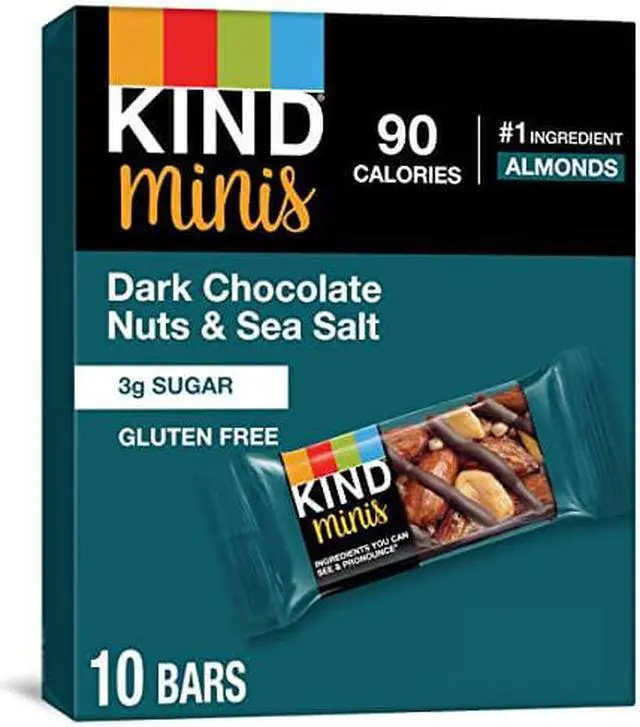 Alt view image 6 of 18 - Minis, Dark Chocolate Nuts/Sea Salt, 0.7 oz, 10/Pack 27959