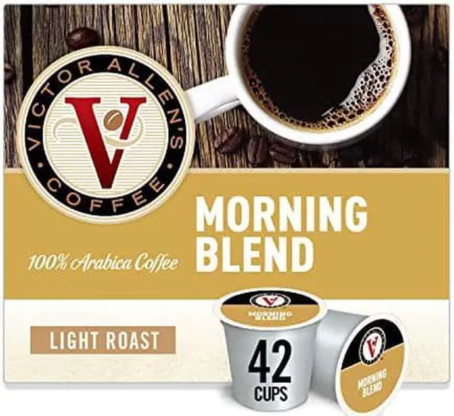 Main image of Victor Allens Coffee K Cups, Morning Blend Single Light Roast Coffee, 42 Count, Keurig 2.0 Brewer Compatible