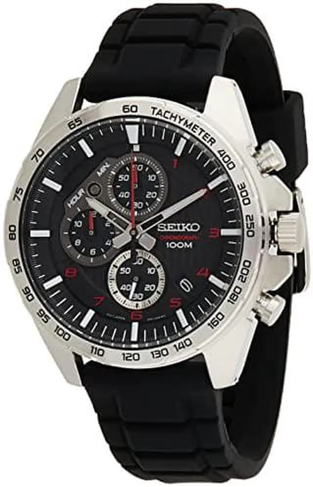Alt view image 3 of 3 - Seiko SSB325 Mens Essentials Series Chronograph Watch - Stainless Steel/Black Dial