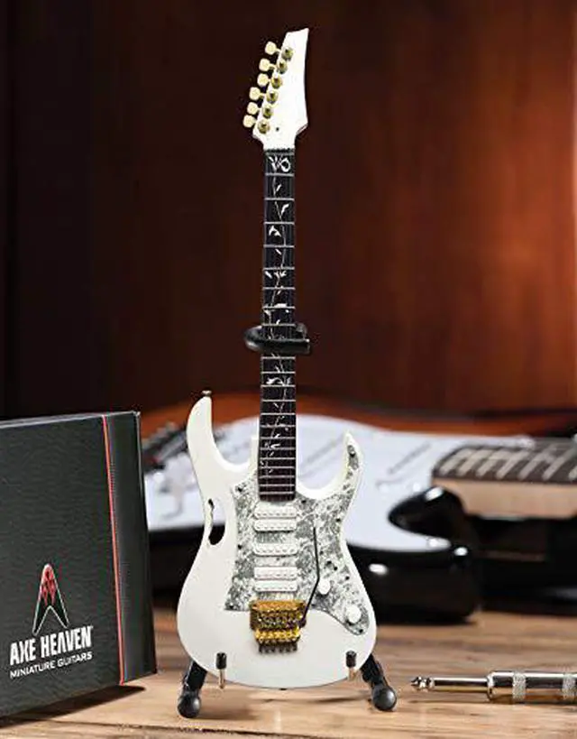 Alt view image 2 of 2 - Axe Heaven Steve Vai - Signature White Jem Miniature Guitar Replica Collectible