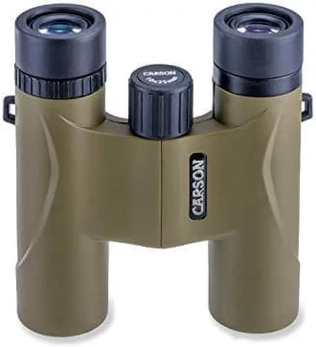 Main image of Carson Stinger 10x25mm Compact and Lightweight Binoculars (HW-025),Olive Green