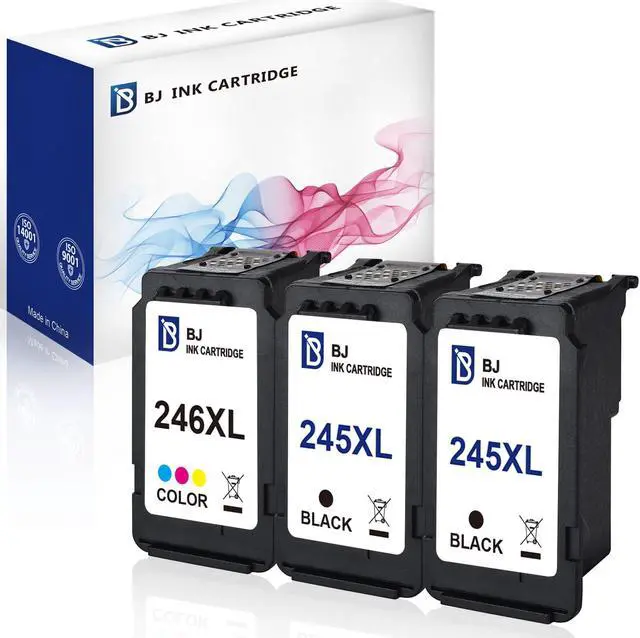 Main image of BJ Ink cartridge Replacement for canon Pg-245XL cL-246XL Ink cartridge compatible with PIXMA Mg2520 Mg2522 Mg2920 Mg2922 Mg2924 Mg2420 MX490 MX492 IP2820 Printer(2 Black,1 Tri-color)