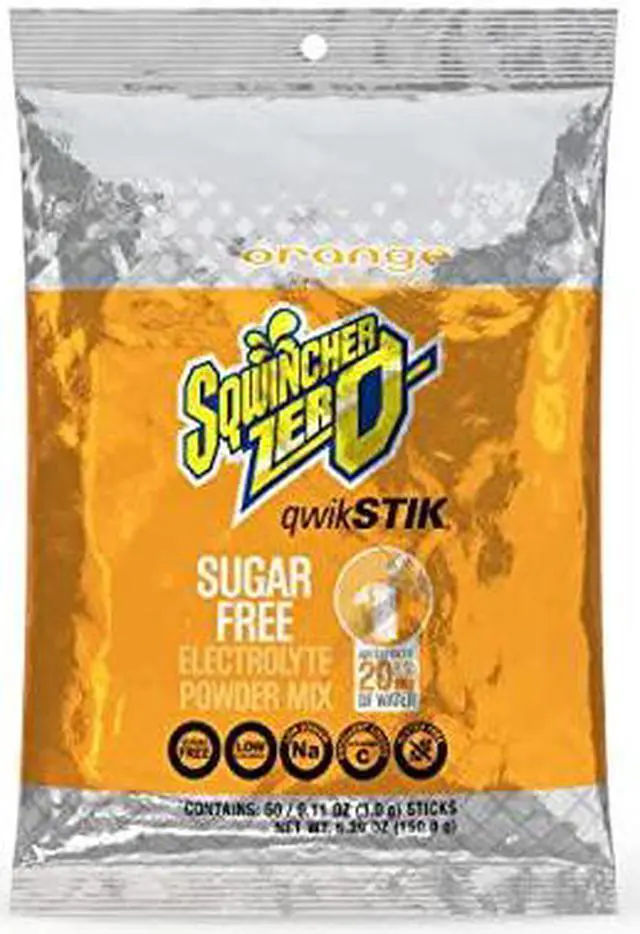 Alt view image 6 of 6 - SQWINCHER 159060100 Qwik Stik(TM) Sugar Free Drink Mix Powder 0.11 oz., Orange,