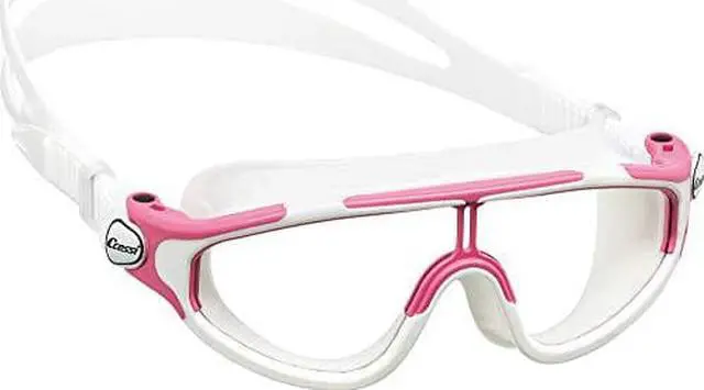 Main image of Cressi Wide View Swim Mask for Kids aged 2, 3, 4, 5, 6, 7 years old | Baloo made in Italy, Pink/White