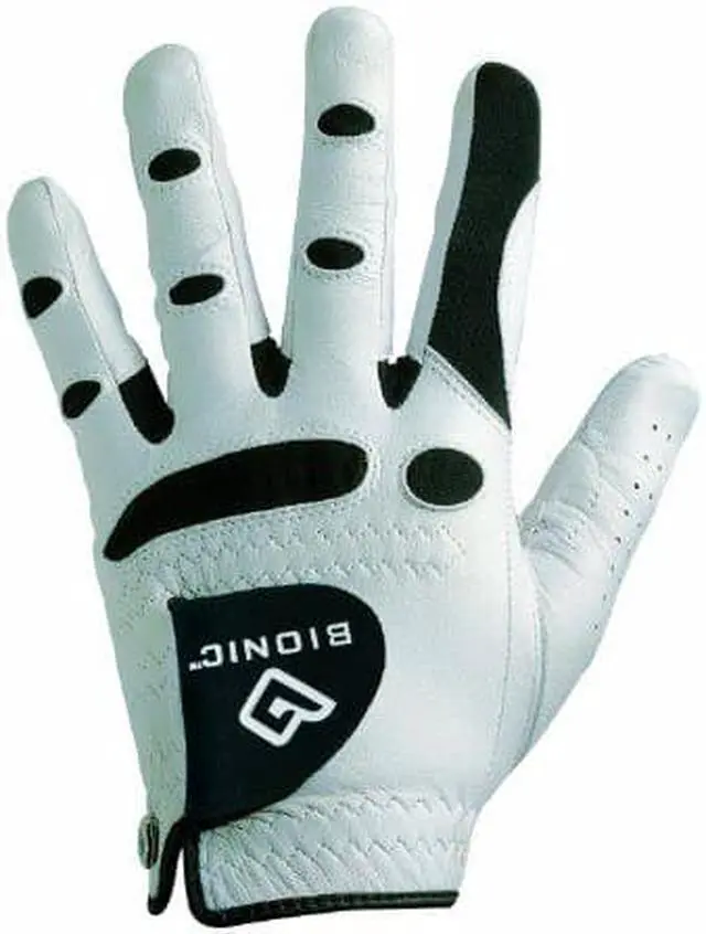 Alt view image 6 of 6 - Bionic Gloves Men's StableGrip Golf Glove, New And Improved, Natural Fit Technology, Stable Grip White Black, With Durable Genuine Cabretta Leather