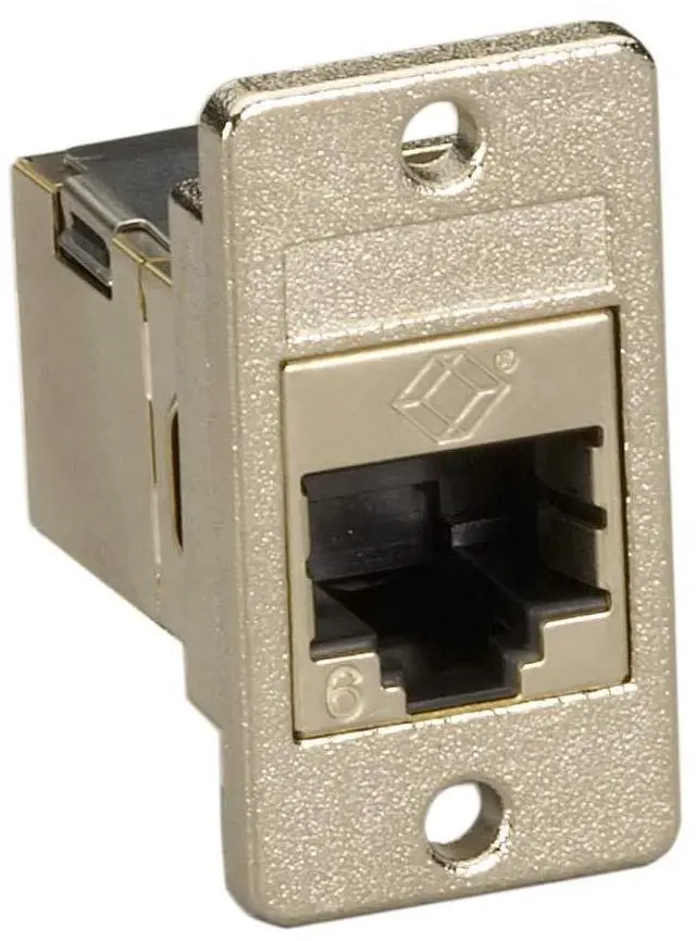 Alt view image 6 of 6 - CAT6 RJ-45 Panel-Mount Couplers, Shielded, Silver