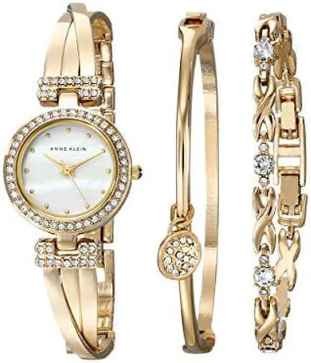 Alt view image 4 of 4 - Anne Klein Women's AK-1868GBST Gold Metal Analog Quartz Watch