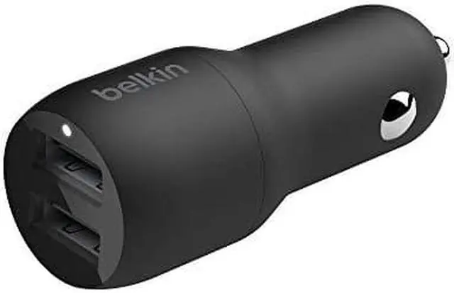 Alt view image 7 of 7 - belkin ccb001btbk dual usb car charger 24w (boost charge dual port car charger, 2-port usb car charger) iphone car charger, android car charger, black