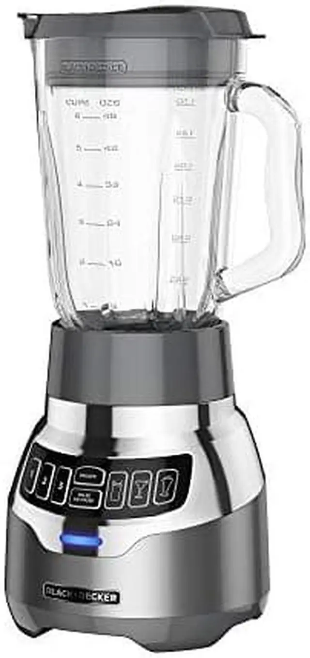 Alt view image 5 of 5 - BLACK+DECKER Power Crush 3-Speed Digital Blender with Quiet Technology, Silver BL1300DG-T