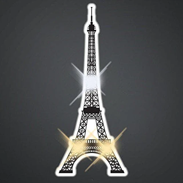Main image of blinkee Eiffel Tower Flashing Body Light Lapel Pins