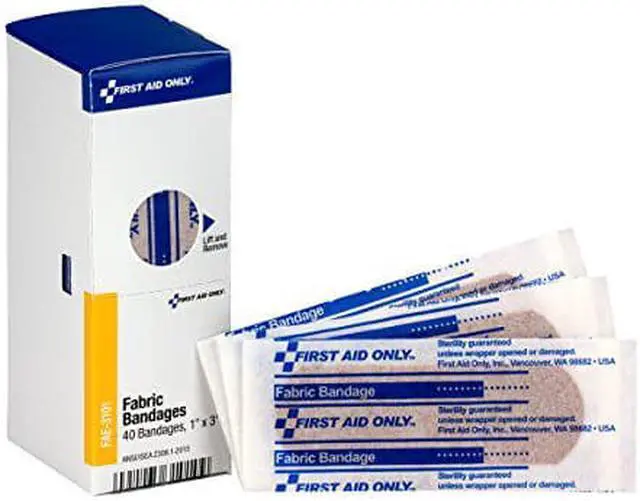 Alt view image 8 of 9 - First Aid Only Refill for SmartCompliance General Business Cabinet Fabric Bandages 1x3 40/Bx FAE3101