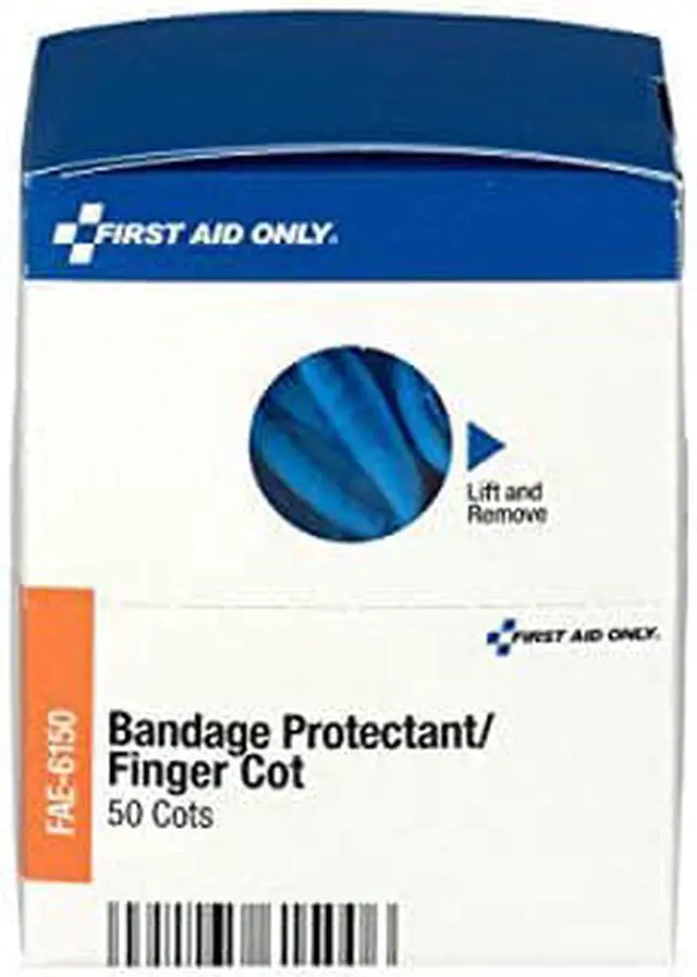 Alt view image 4 of 5 - First Aid Only FAE6150 Refill F/Smartcompliance Gen Business Cabinet, Finger Cots, Blue, Nitrile, 50/Bx