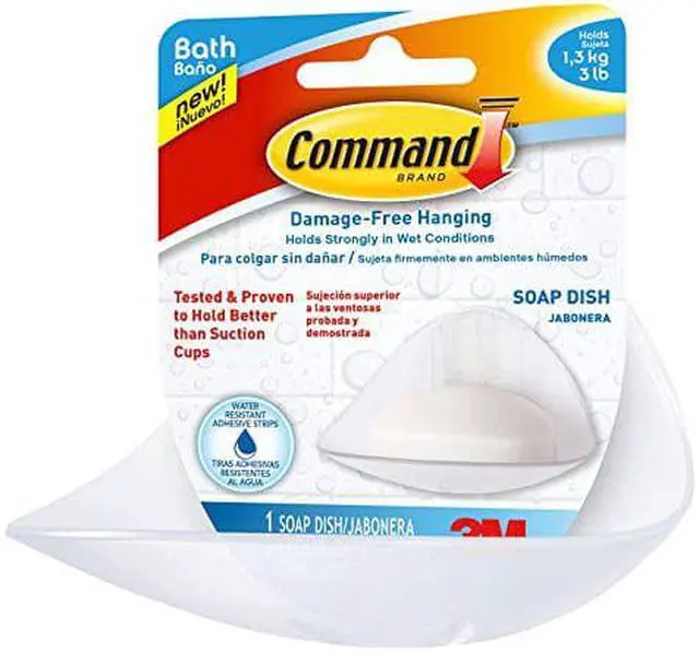 Main image of command Strips BATH14-ES command Soap Dish With Water-Resistant Strips