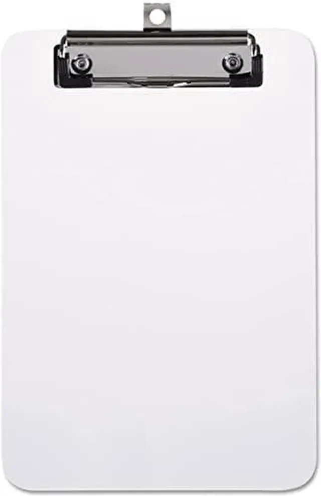 Alt view image 5 of 5 - Universal 40312 Plastic Clipboard With Low Profile Clip, 1/2 Inch Capacity, Holds 5 X 8, Clear