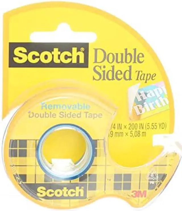 Alt view image 6 of 6 - 3M Double-Sided Tape Removable 3/4"x200" Transparent 238