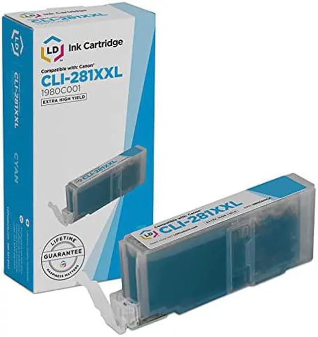 Main image of LD Compatible Ink Cartridge Replacement for Canon 281 CLI-281XXL 1980C001 Super High Yield 281 Ink Cartridges for Canon Printers PIXMA TS8120 TS8220 TS9120 TS9520 TS6320 TS9521C (Cyan)