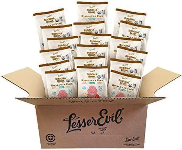 Main image of LesserEvil Organic Popcorn, Himalayan Pink Salt, .88 Ounce, 18 Count