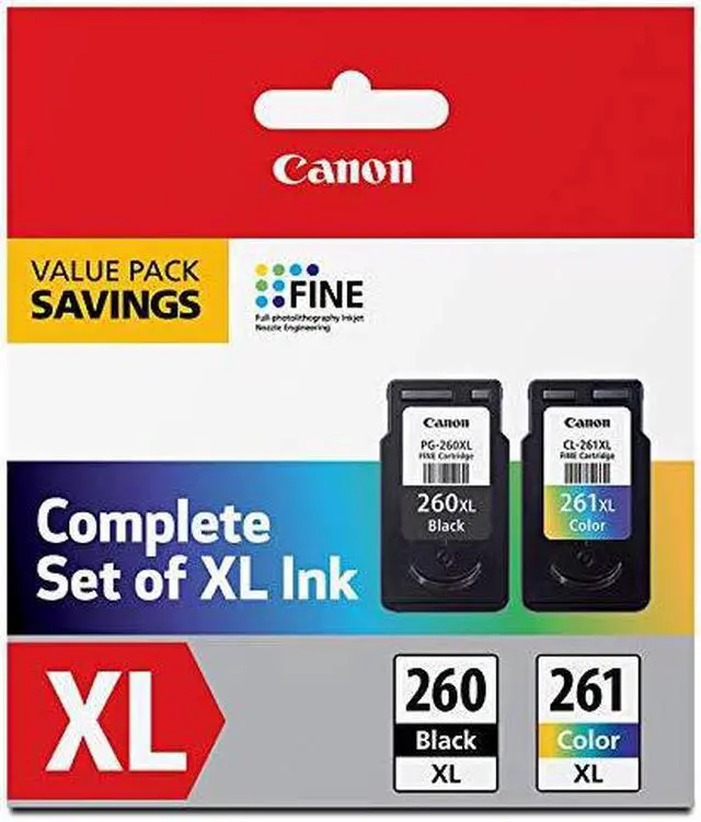 Alt view image 17 of 17 - Canon PG-260XL Black & CL-261XL Color Ink Cartridge Value Pack for PIXMA TS5320