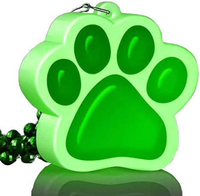 Main image of blinkee Light Up Green Paw Print Charm Necklace