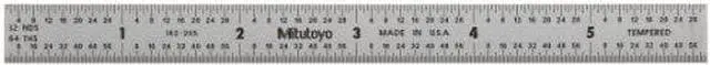 Alt view image 4 of 4 - MITUTOYO 182-205 Steel Rule,Flexible,6In,32/64ths/0.5/1mm