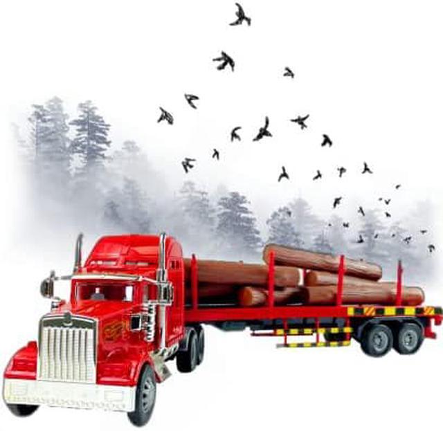 Big Daddy Big Rig Heavy Duty Tractor Trailer Transport Series Lumber Truck Tractor  Trailer 