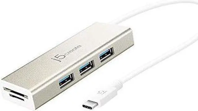 Alt view image 15 of 20 - j5create USB 3.1 Type-C 3-Port HUB with SD/Micro SD Card Reader