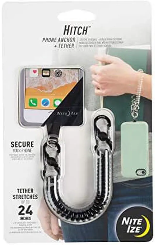 Alt view image 7 of 7 - Nite Ize Hitchâ„¢  Phone Anchor + Tether &  MicroLock Black
