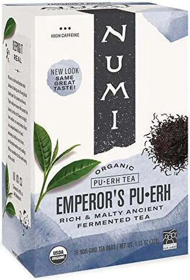 Alt view image 12 of 12 - Organic Teas and Teasans .125oz Emperor's Puerh 16/Box