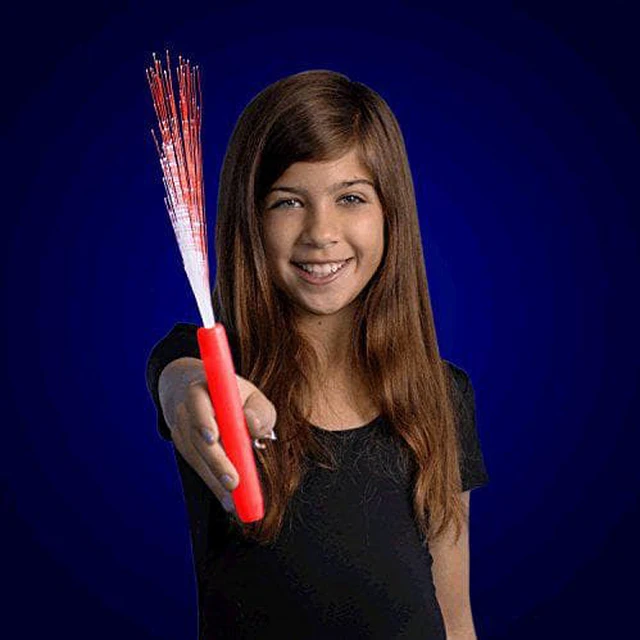 Main image of blinkee 1002077 Red Fiber Optic Wand with LEDs