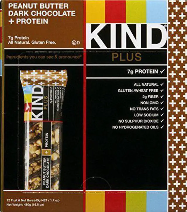 Alt view image 13 of 13 - KIND Plus Peanut Butter Dark Chocolate + Proteins - Box of 12 Bars by Kind