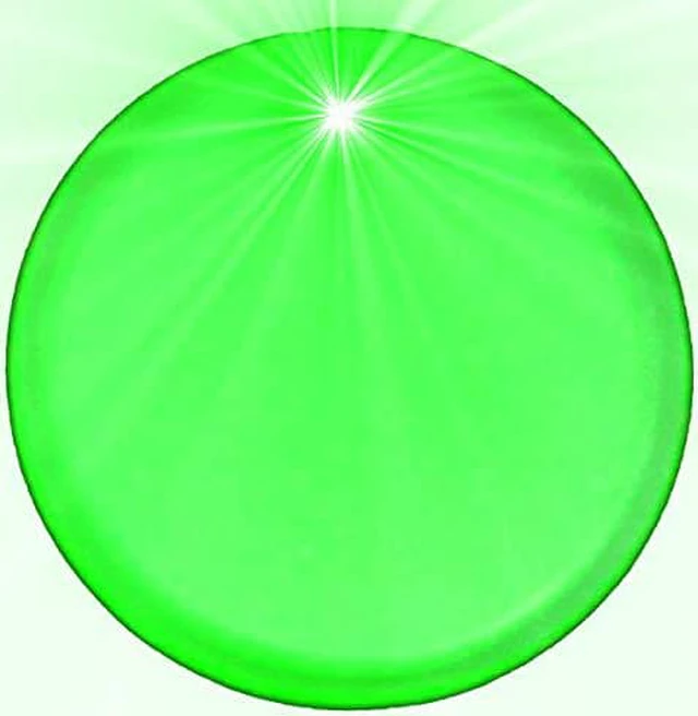 Main image of Light Up Round Badge Pin Green