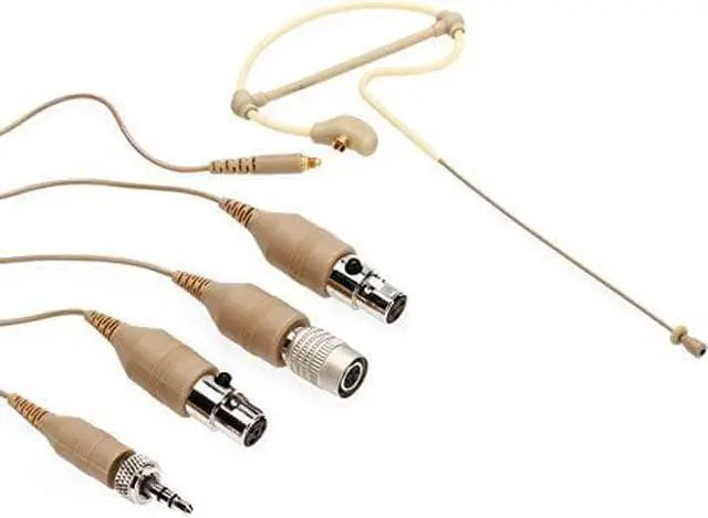 Alt view image 2 of 3 - Samson SE10x Omni Earset Mic w/ 4x Adapter Cable, 3mm Capsule, Single Ear, Beige