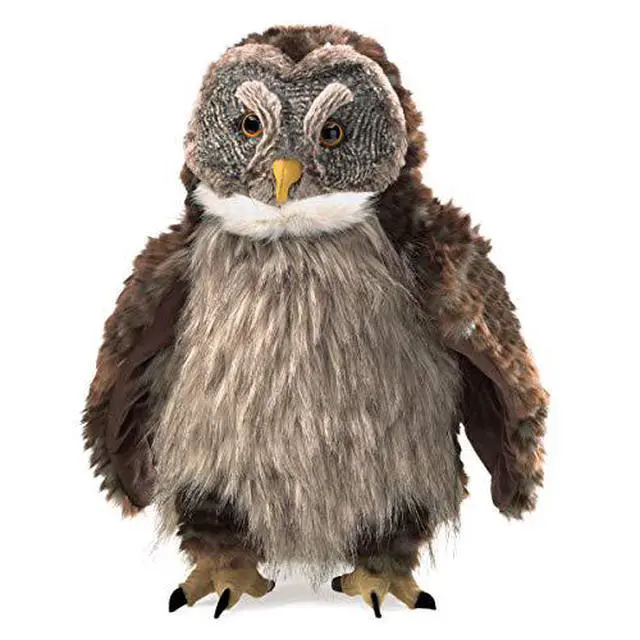 Alt view image 4 of 4 - Folkmanis Hooting Owl Hand Puppet, 16"