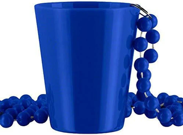 Main image of blinkee Non Light Up Blue Shot Glass on Blue Beaded Necklaces