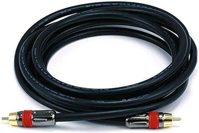 Alt view image 7 of 11 - Monoprice 10ft High-quality Coaxial Audio/Video RCA CL2 Rated Cable - RG6/U 75ohm (for S/PDIF, Digital Coax, Subwoofer,