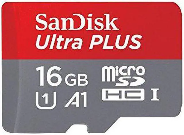 Alt view image 6 of 6 - SanDisk SDSDQUIP-016G-A46 16 GB Ultra Plus Micro SDHC Class 10 UHS-1 Memory Card