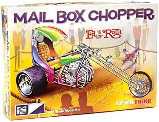 Alt view image 2 of 8 - Skill 2 Model Kit Mail Box Chopper Trike (Ed "Big Daddy" Roth's) "Trick Trikes" Series 1/25 Scale Model by MPC