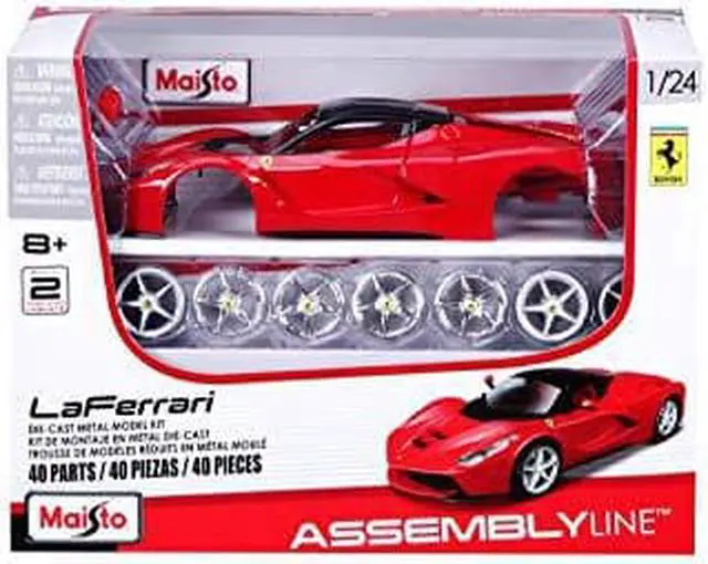 Alt view image 6 of 6 - Maisto 1:24 Scale Assembly Line Model Kit - Ferrari LaFerrari Red