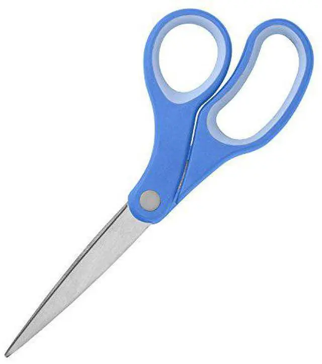 Alt view image 3 of 9 - Sparco Scissors Bent 8" Rubber Handle Blue 39043