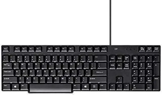 Alt view image 9 of 10 - Monoprice USB Keyboard - Black, Spill Resistant Membrane, Comfortable, Standard Layout - Workstream Collection
