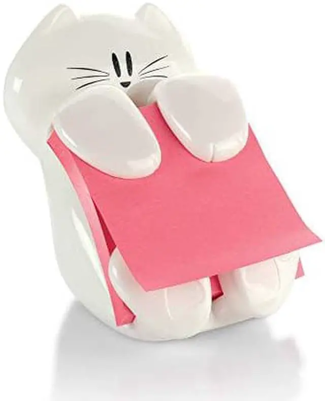 Alt view image 7 of 15 - Post-it Pop-Up Note Dispenser Cat Shape 3 x 3 White CAT330